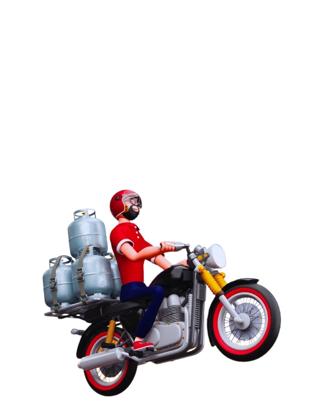 Moto ou veículo de entrega de gás